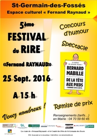 Vue de l'affiche du 5ème festival du rire "Fernand Raynaud"